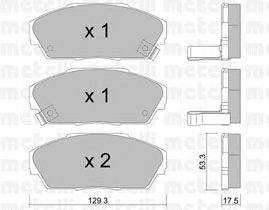 Комплект тормозных колодок, дисковый тормоз METELLI 22-0225-0