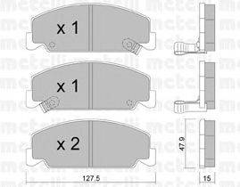 Комплект тормозных колодок, дисковый тормоз METELLI 22-0383-0