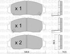 Комплект тормозных колодок, дисковый тормоз JAPANPARTS PA491