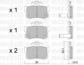 Комплект тормозных колодок, дисковый тормоз METELLI 22-0691-1