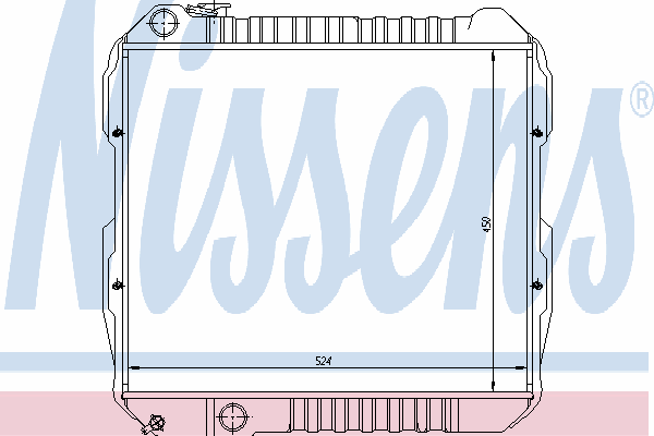 Радиатор, охлаждение двигателя NISSENS 64845