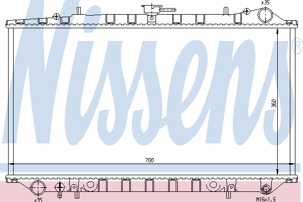 Радиатор, охлаждение двигателя NISSENS 62977