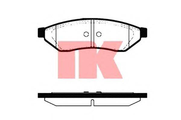 Комплект тормозных колодок, дисковый тормоз NK 225006