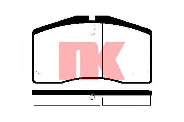 Комплект тормозных колодок, дисковый тормоз NK 225606