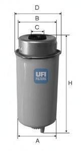 Топливный фильтр UFI 2445600