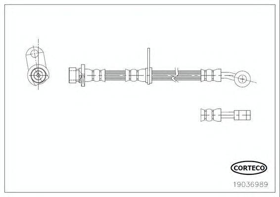 Тормозной шланг CORTECO 19036989