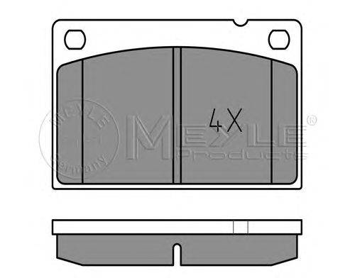 Комплект тормозных колодок, дисковый тормоз MEYLE 0252015316