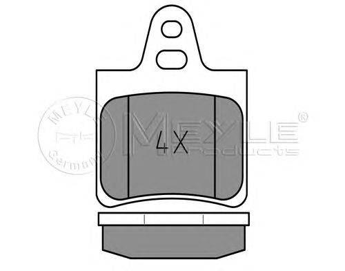 Комплект тормозных колодок, дисковый тормоз MEYLE 0252016215