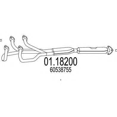 Труба выхлопного газа MTS 01.18200
