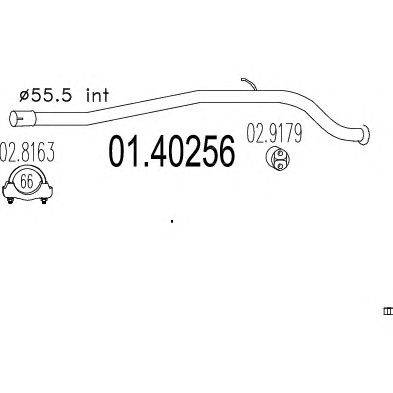 Труба выхлопного газа MTS 01.40256