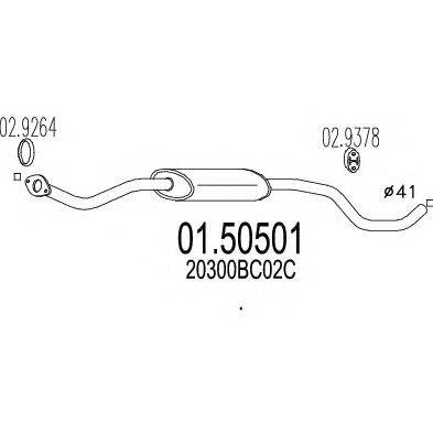 Средний глушитель выхлопных газов MTS 01.50501