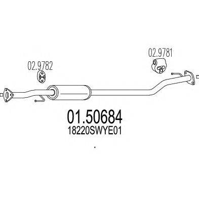 Средний глушитель выхлопных газов MTS 01.50684