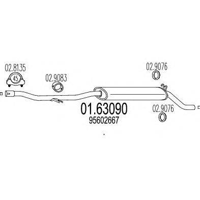 Глушитель выхлопных газов конечный MTS 01.63090