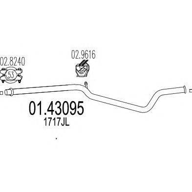 Труба выхлопного газа MTS 01.43095