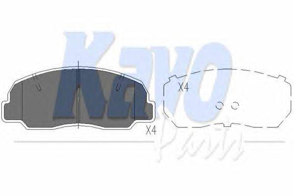 Комплект тормозных колодок, дисковый тормоз KAVO PARTS KBP-1504