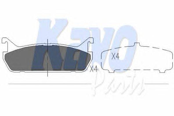 Комплект тормозных колодок, дисковый тормоз KAVO PARTS KBP-4507