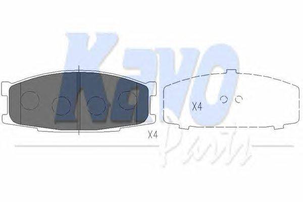 Комплект тормозных колодок, дисковый тормоз KAVO PARTS KBP-5527
