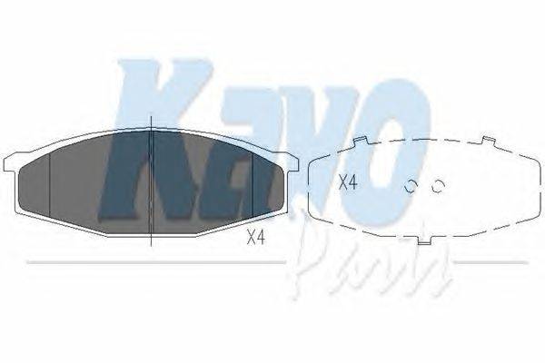 Комплект тормозных колодок, дисковый тормоз KAVO PARTS KBP6501