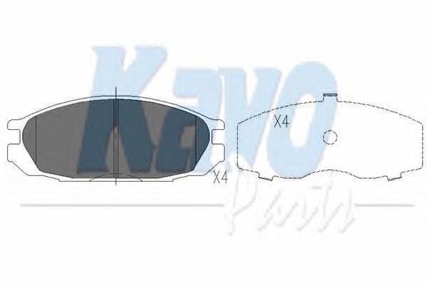 Комплект тормозных колодок, дисковый тормоз KAVO PARTS KBP6510