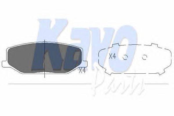 Комплект тормозных колодок, дисковый тормоз KAVO PARTS KBP-8502
