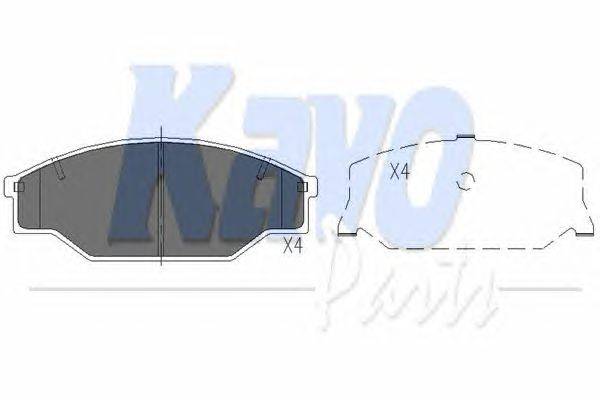 Комплект тормозных колодок, дисковый тормоз KAVO PARTS KBP-9001