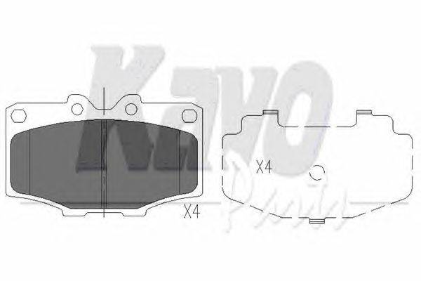 Комплект тормозных колодок, дисковый тормоз KAVO PARTS KBP9028
