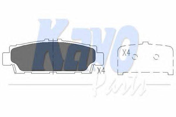 Комплект тормозных колодок, дисковый тормоз KAVO PARTS KBP-9060