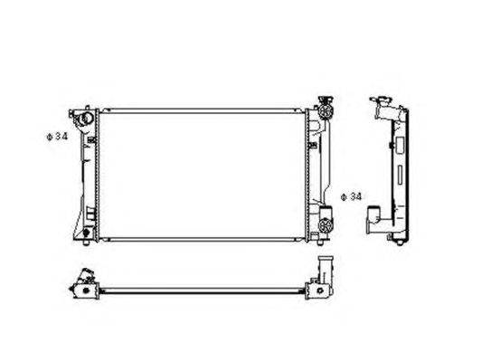 Радиатор, охлаждение двигателя NRF 53398