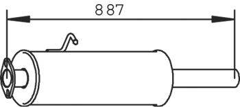 Средний глушитель выхлопных газов DINEX 32307
