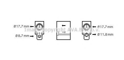 Расширительный клапан, кондиционер AVA QUALITY COOLING RT1488