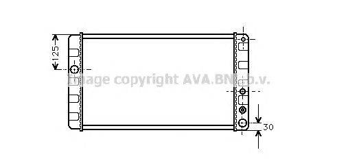 Радиатор, охлаждение двигателя AVA QUALITY COOLING VO2024