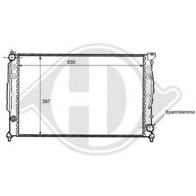 Радиатор, охлаждение двигателя DIEDERICHS 8101103