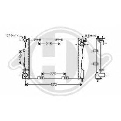 Радиатор, охлаждение двигателя DIEDERICHS 8441402