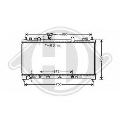 Радиатор, охлаждение двигателя DIEDERICHS 8562606