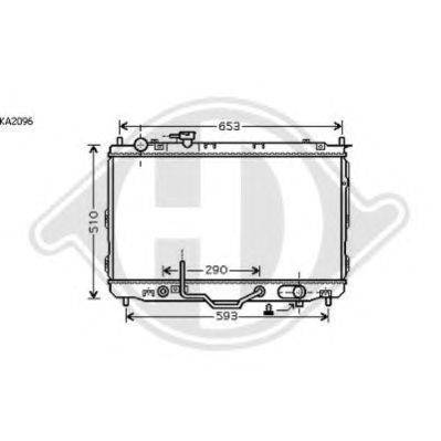 Радиатор, охлаждение двигателя DIEDERICHS 8653607
