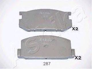 Комплект тормозных колодок, дисковый тормоз ASHIKA 50-02-287