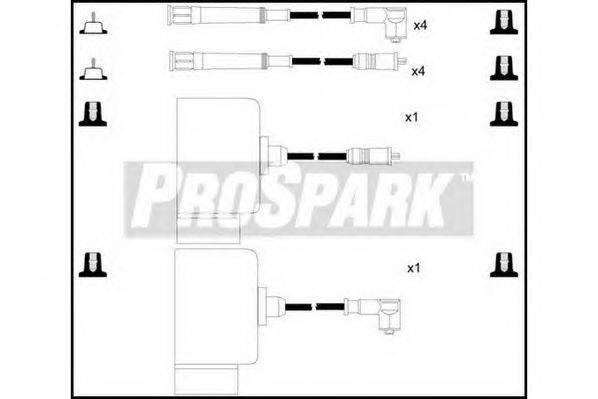 Комплект проводов зажигания STANDARD OES1194