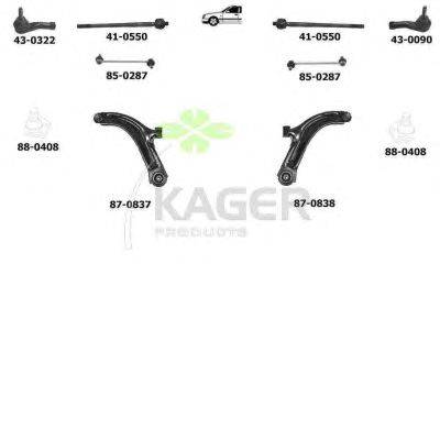 Подвеска колеса KAGER 800287