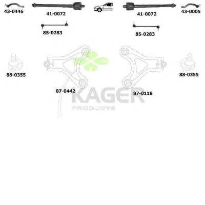 Подвеска колеса KAGER 800839