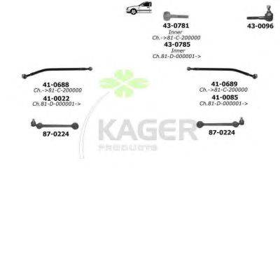 Подвеска колеса KAGER 801022