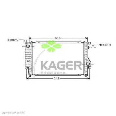 Радиатор, охлаждение двигателя KAGER 31-0101
