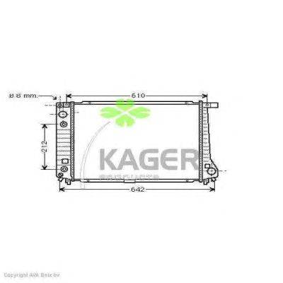 Радиатор, охлаждение двигателя KAGER 310126