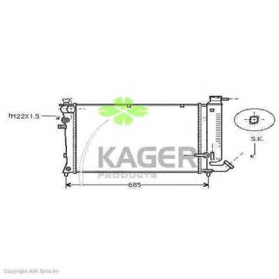 Радиатор, охлаждение двигателя KAGER 31-0172