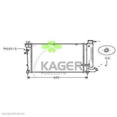 Радиатор, охлаждение двигателя KAGER 310172