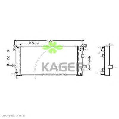 Радиатор, охлаждение двигателя KAGER 310217