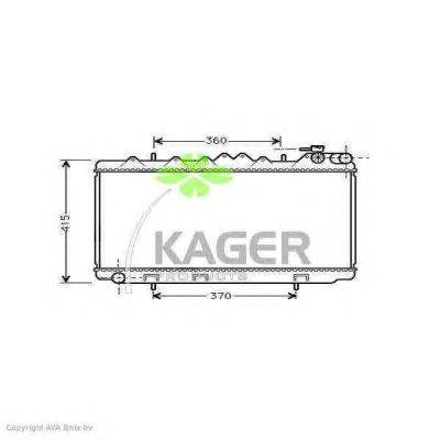 Радиатор, охлаждение двигателя KAGER 310238