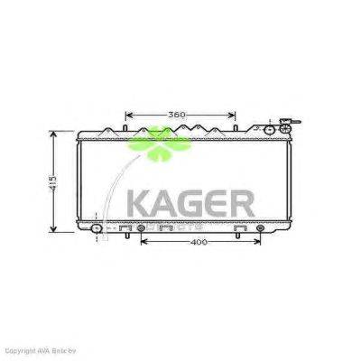 Радиатор, охлаждение двигателя KAGER 31-0241