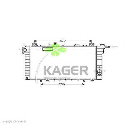 Радиатор, охлаждение двигателя KAGER 31-0244