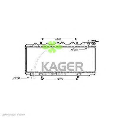 Радиатор, охлаждение двигателя KAGER 310248