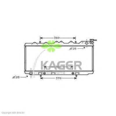 Радиатор, охлаждение двигателя KAGER 31-0249